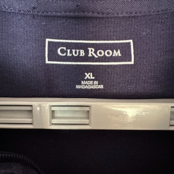 CLUB ROOM MEN'S QUARTER-ZIP PULLOVER SWEATER DARK BLUE SIZE XL - Picture 3 of 9